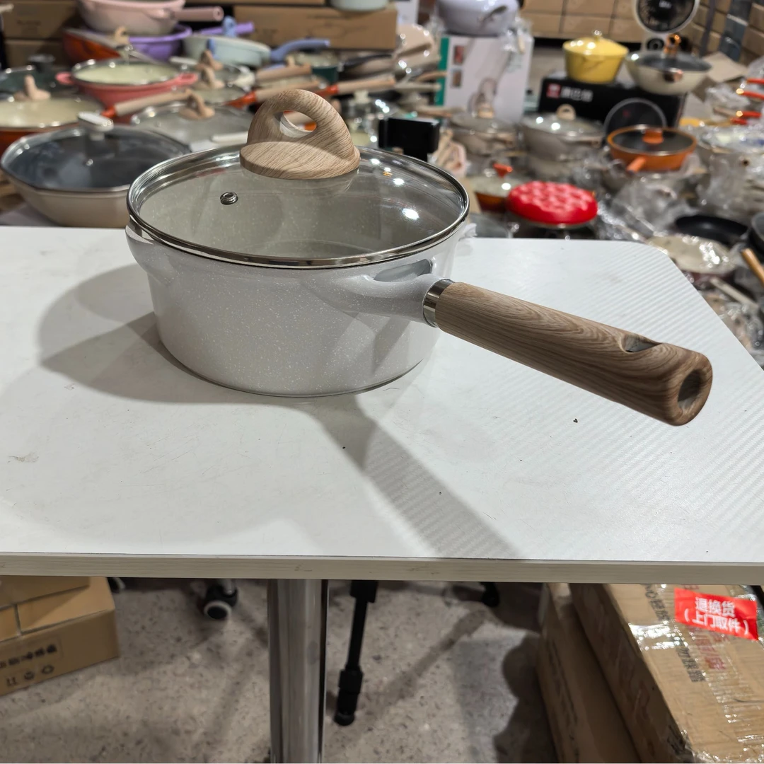 20cm小卡佰丽不粘奶锅家用高品质麦饭石宝宝辅食锅全灶具通用微瑕