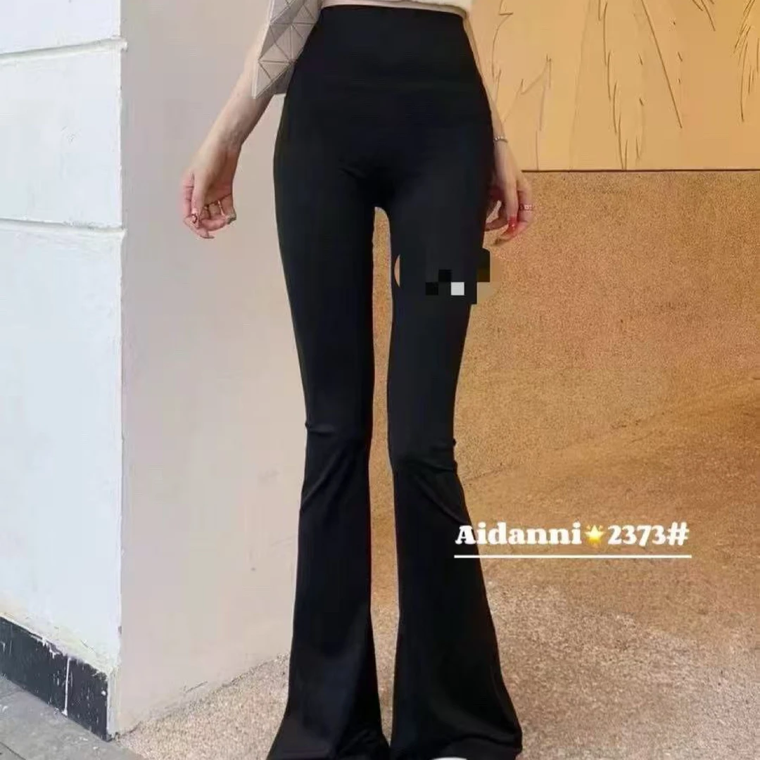 高腰收腹提臀微喇裤外穿加绒保暖显瘦瑜伽鲨鱼裤