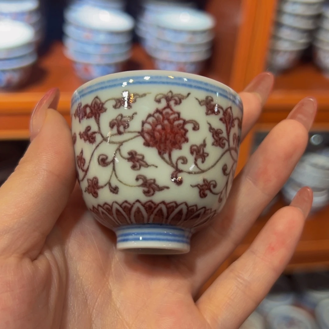 纯手工纯手绘釉里红