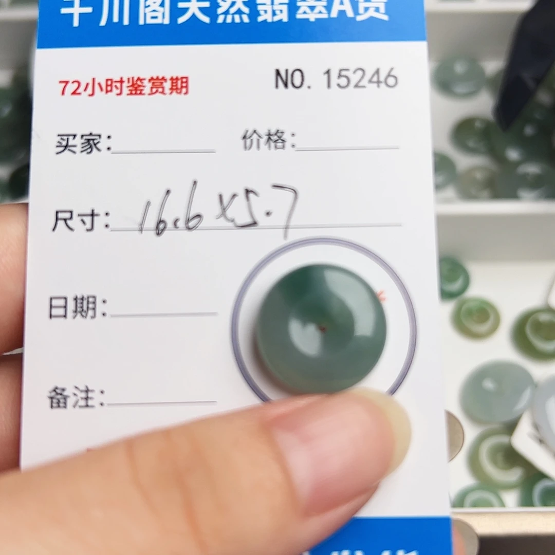 翡翠未镶嵌颈饰平安扣5246