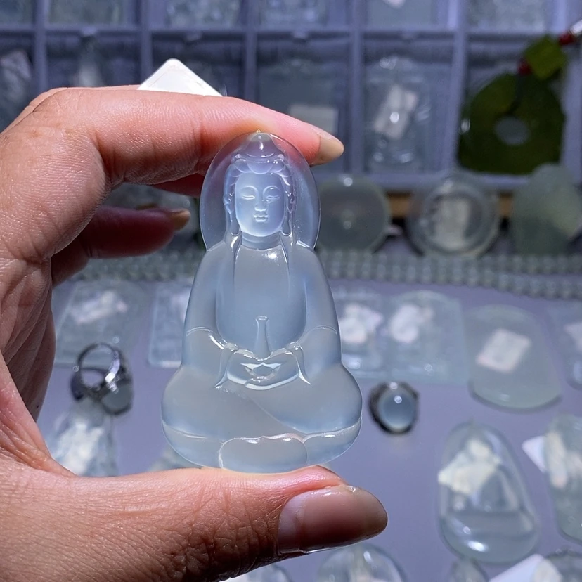【闪购商品】岫玉未镶嵌颈饰高**水素衣