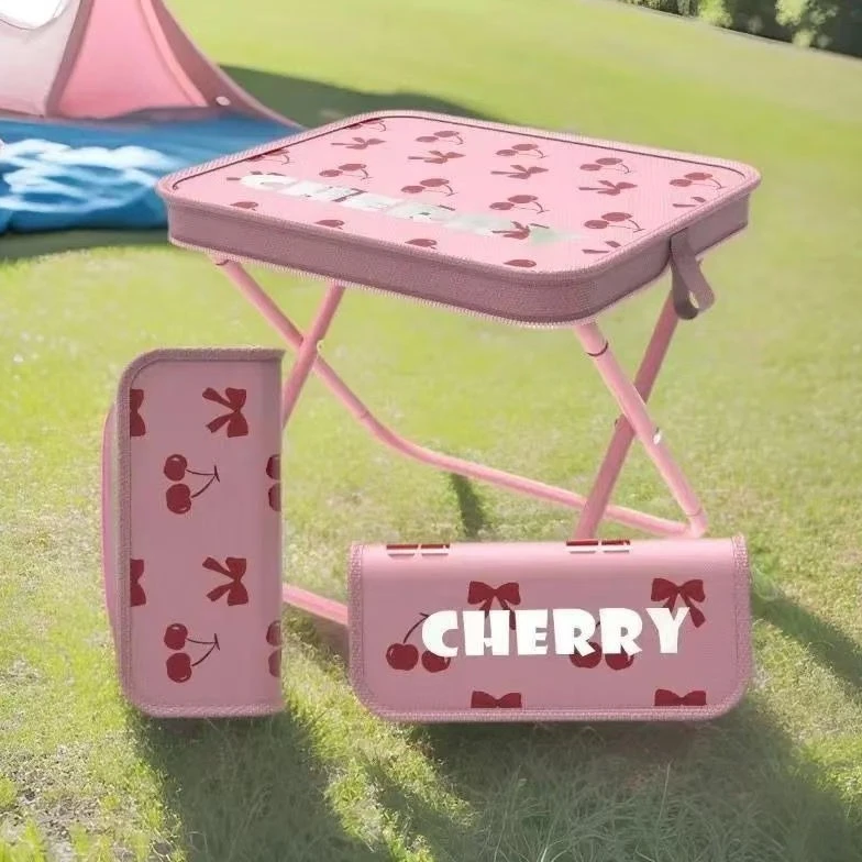 笔袋折叠小马扎户外折叠椅便携式露营装备钓鱼野餐迷你板凳排队