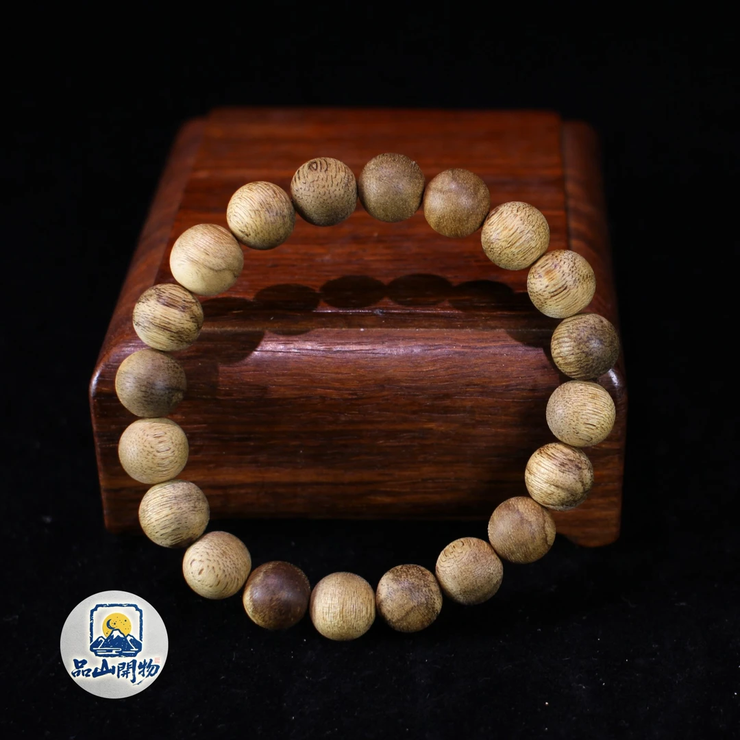 沉香【天然野】菩萨棋沉香11MM圆珠单圈沉香手串-5-1