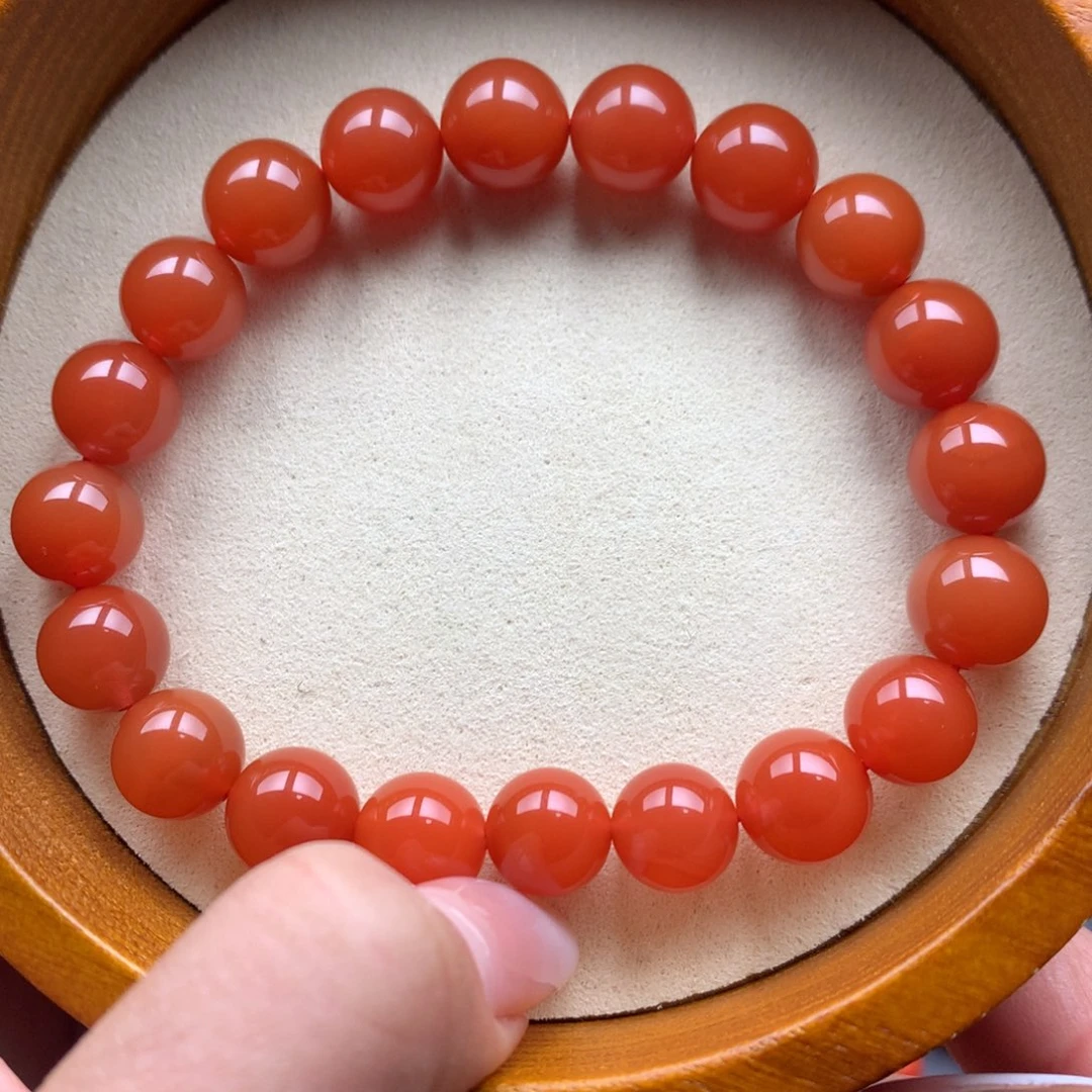 南红玛瑙未镶嵌保山天然原矿南红10mm+手串