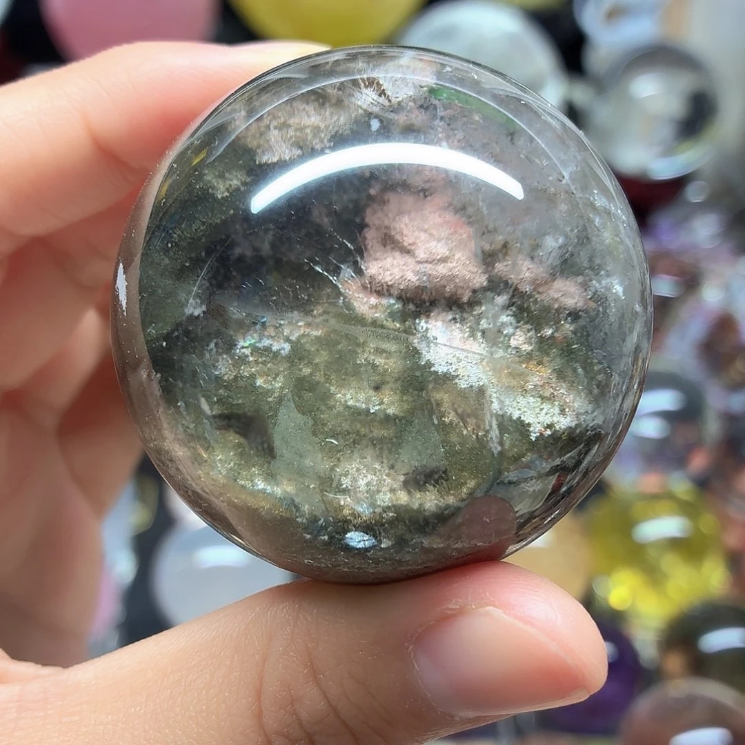 未镶嵌水晶珠宝半成品绿幽灵52半盆