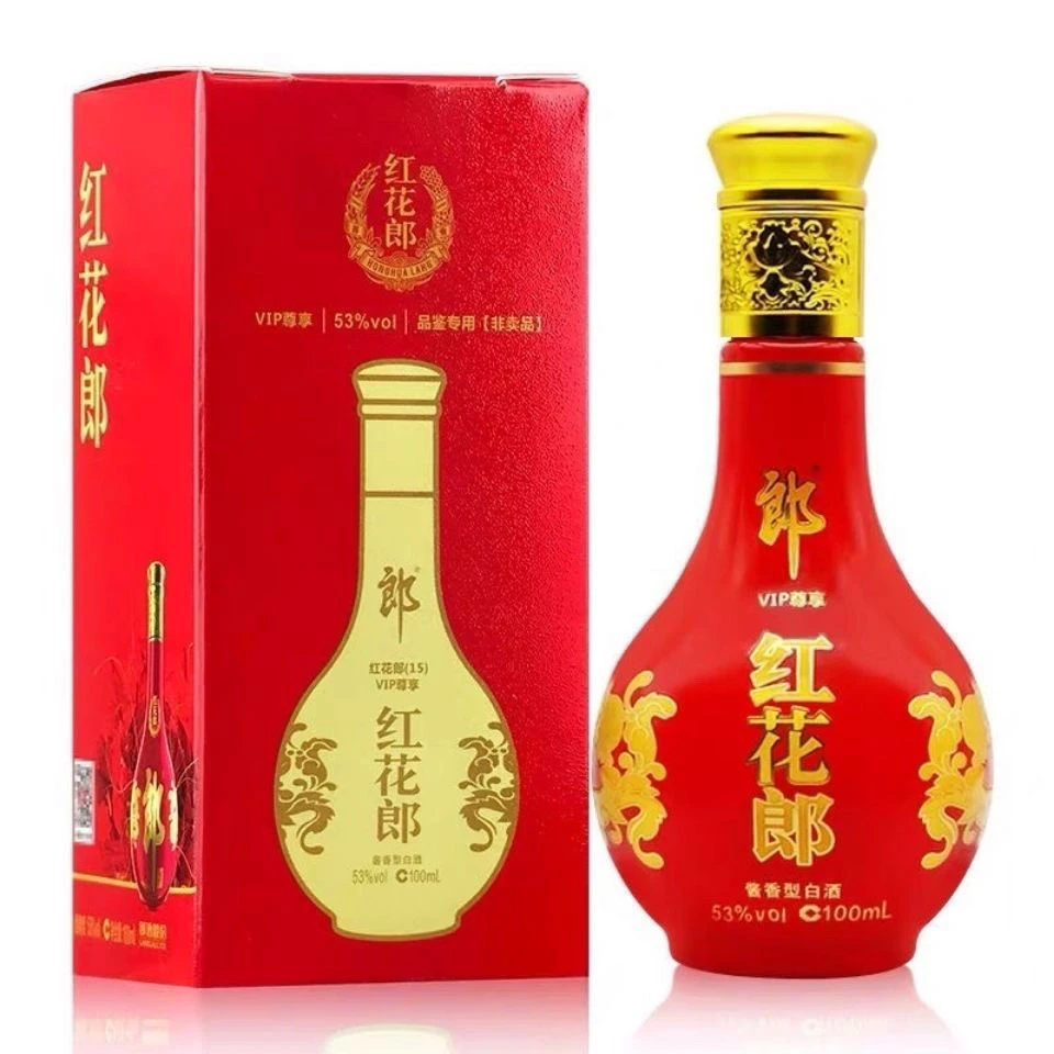 郎酒红花郎15年品鉴小酒酱香型白酒100ml53度