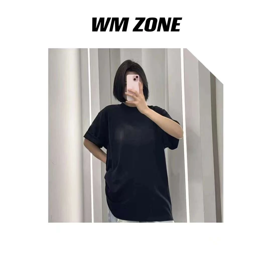 虎儿 4-2229 高街潮流做旧针织印花短袖