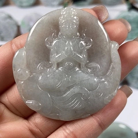 翡翠颈饰未镶嵌普贤菩萨福利