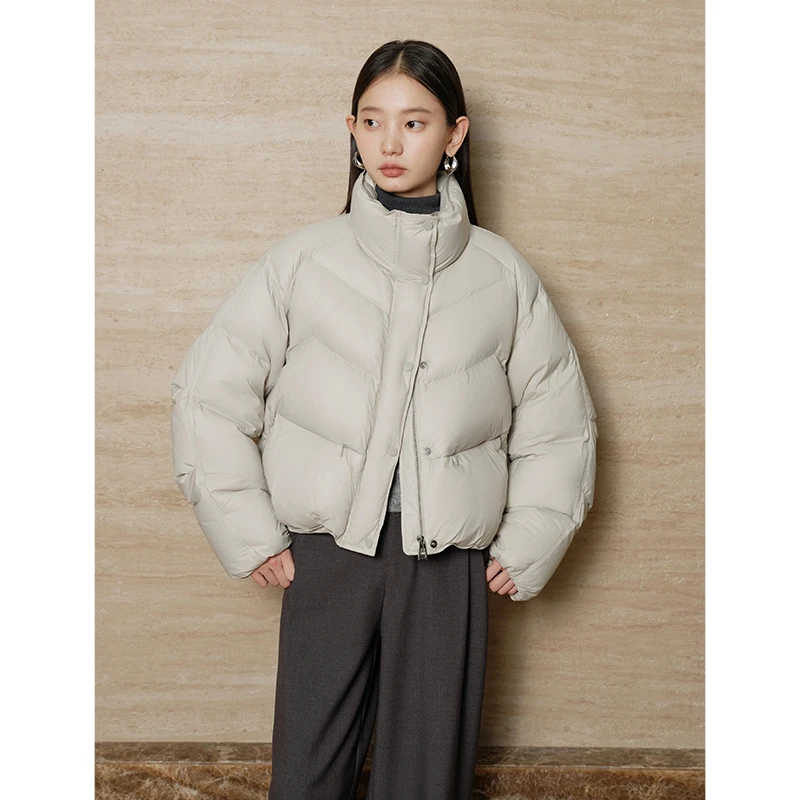 自巧小个子女装穿搭高级感泡芙羽绒服加厚保暖鸭绒外套 24ZQ94027