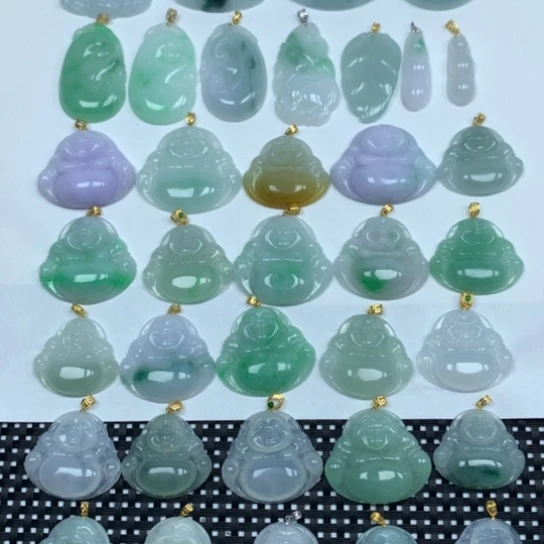 翡翠未镶嵌颈饰天然