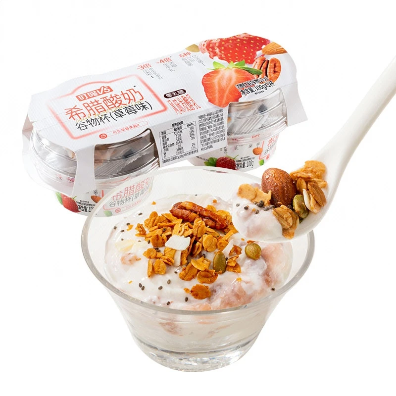 叮咚V5草莓味希腊酸奶谷物杯 100g*2杯/组