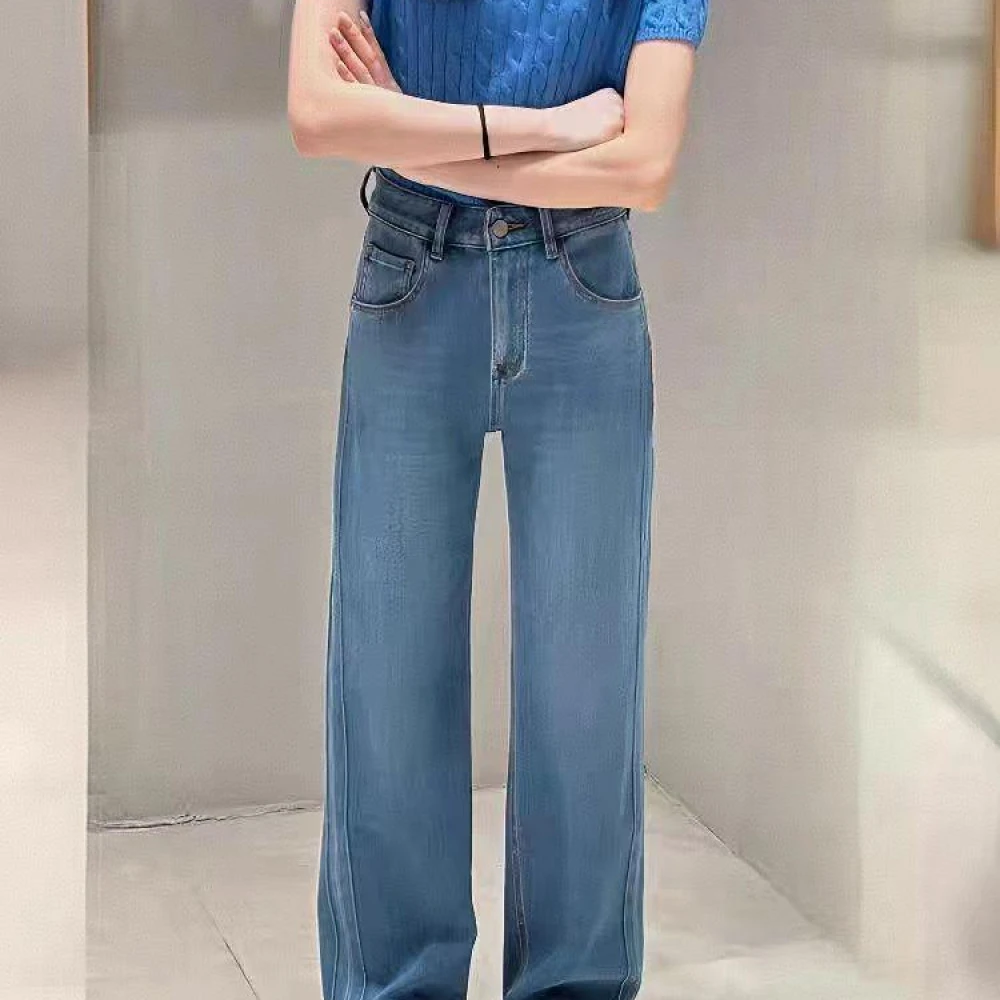 珠珠【220A-1】代96 MWMA春款百搭裤王四面弹窄版直筒牛仔裤~