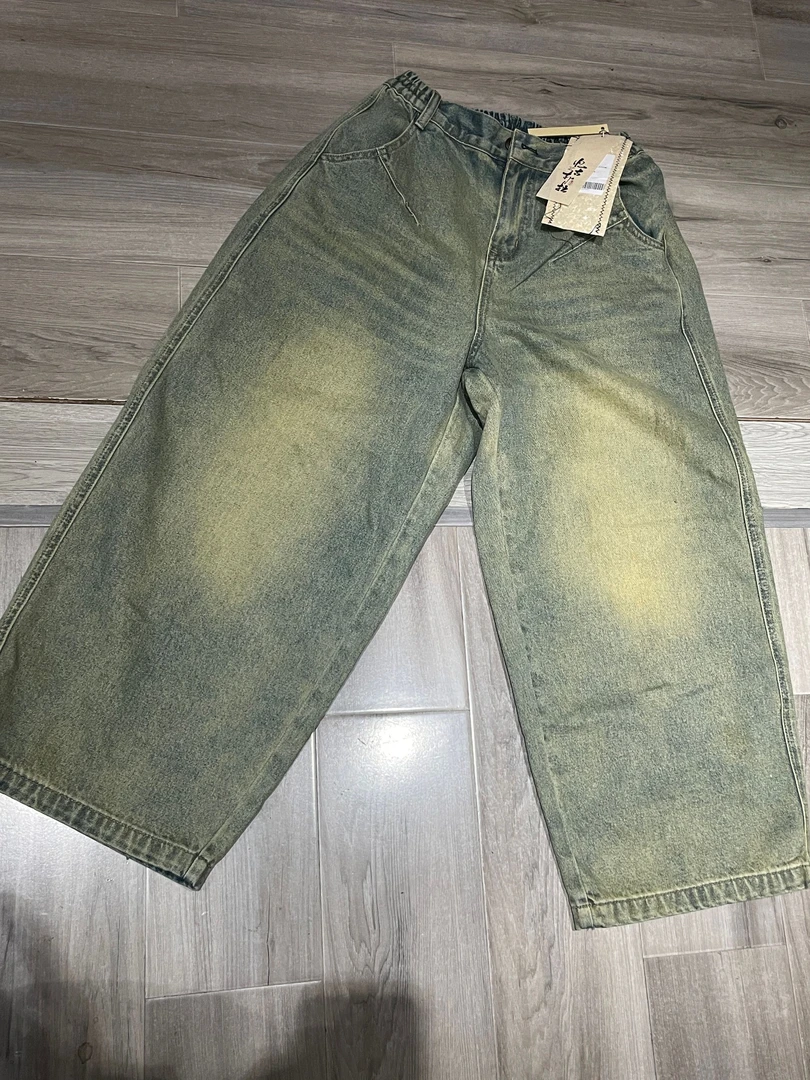 忆古原创做旧牛仔裤1243