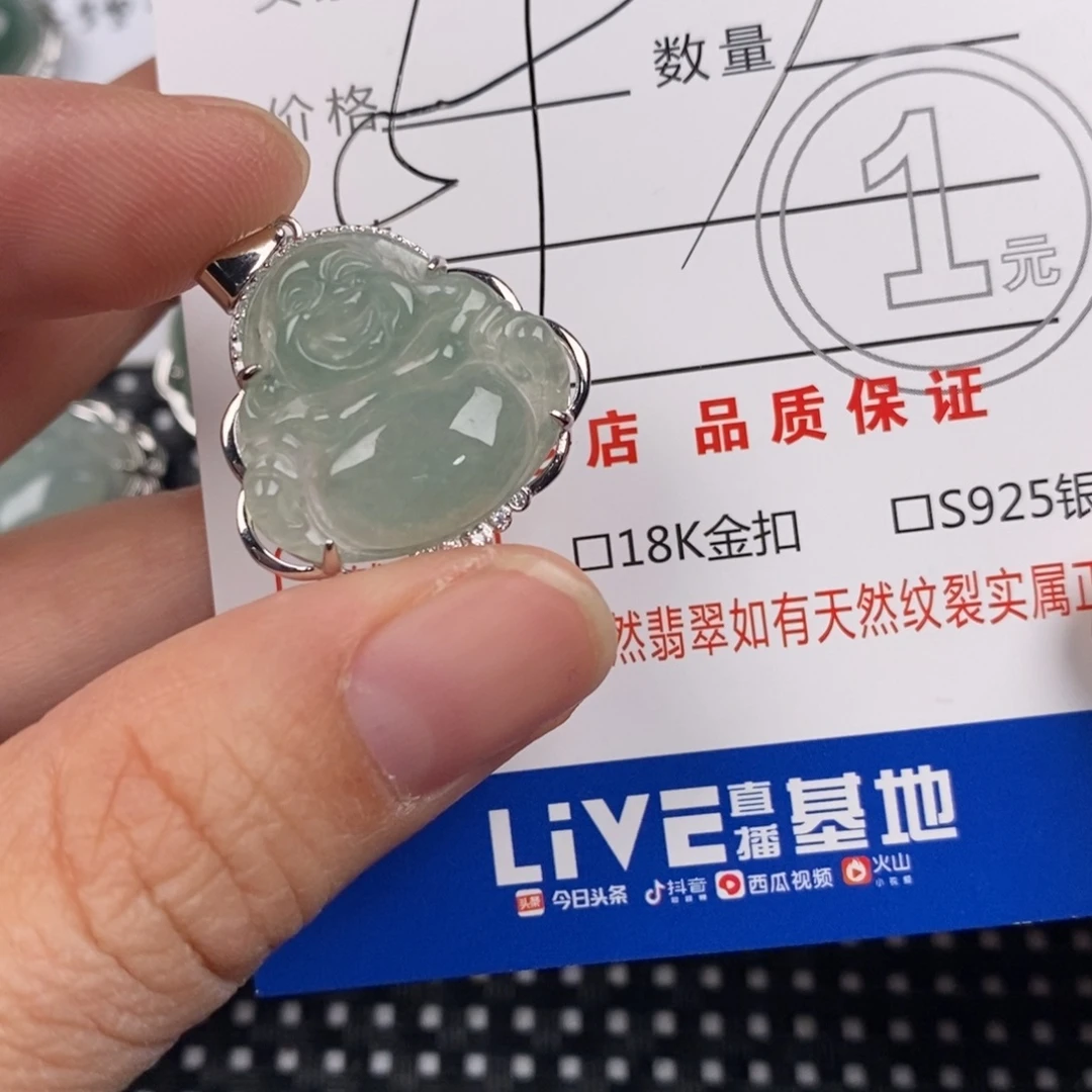 翡翠银S925镶嵌颈饰
