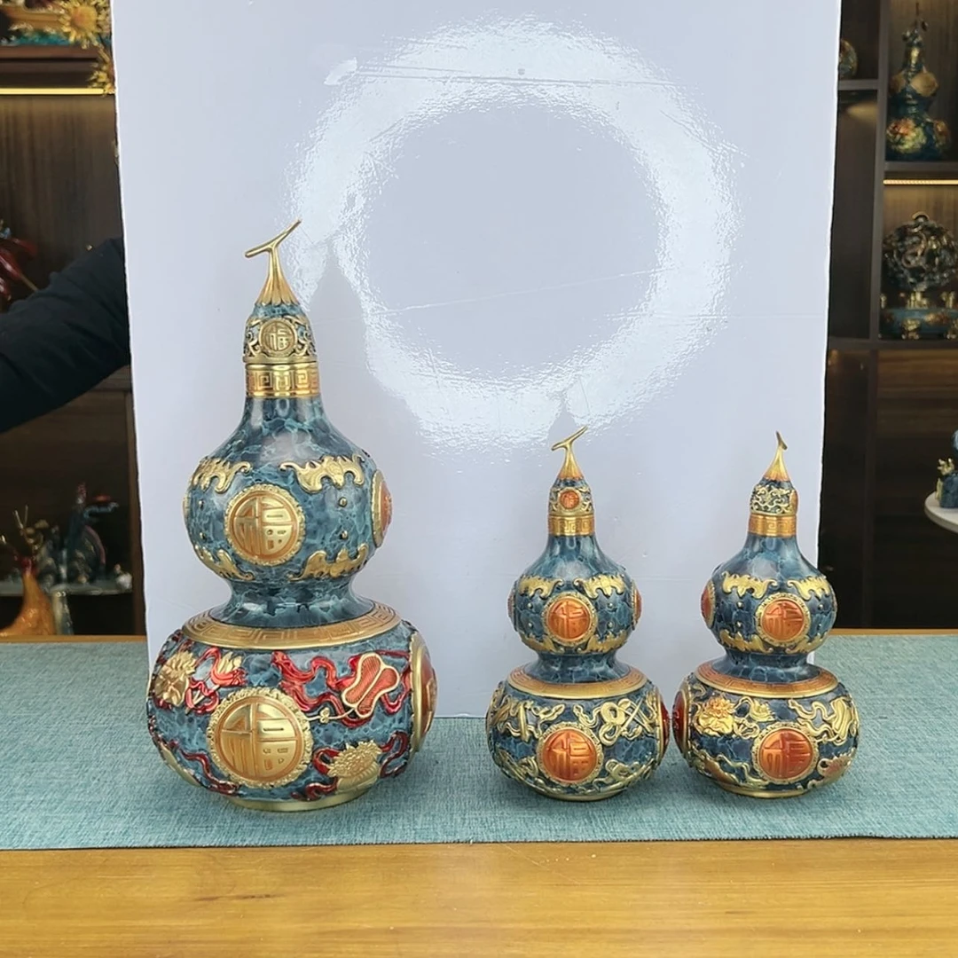 【闪购商品】蒙*全铜八宝葫芦特中号一个加小号两个