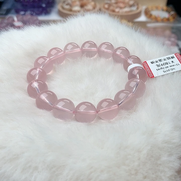 水晶手串未镶嵌粉水晶