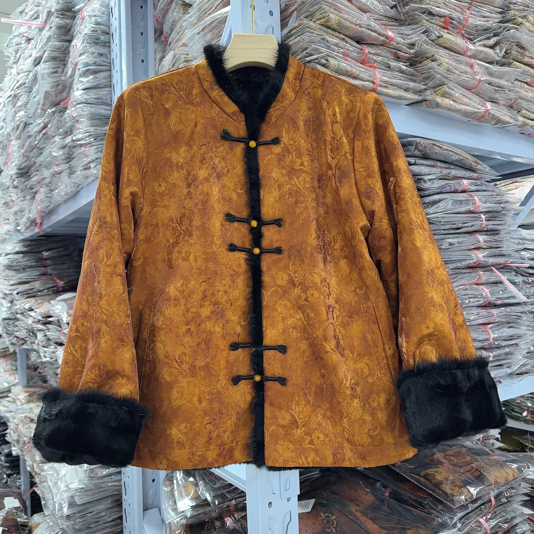 8369款冬季新中式保暖常规短外套