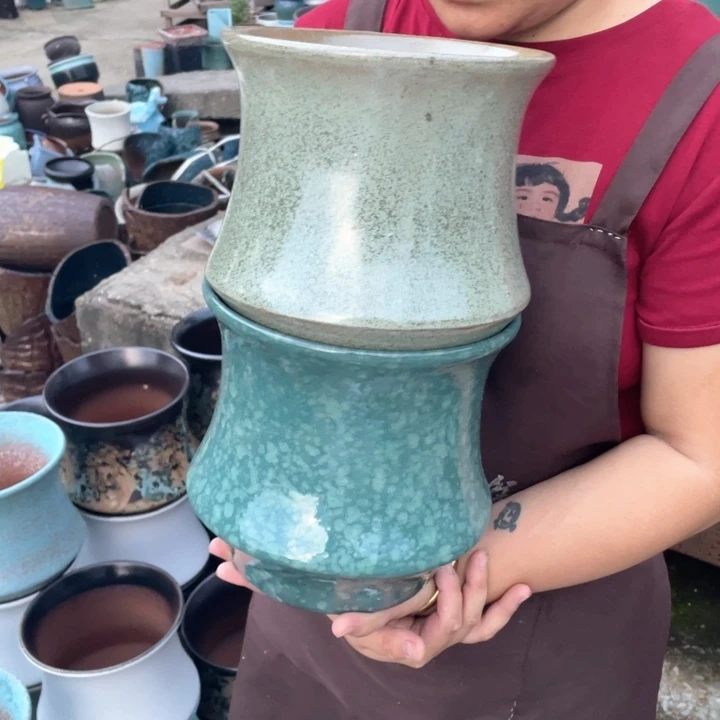 紫砂花盆口20高20正品正品