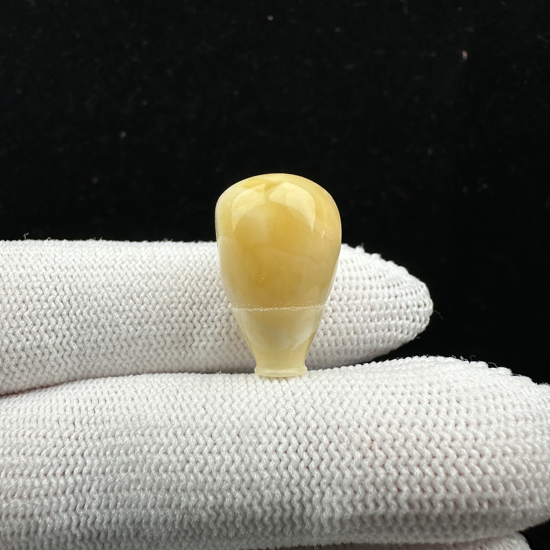 Y6950天然原矿蜜蜡 妖花三通 13*22mm抖音基地质检发货