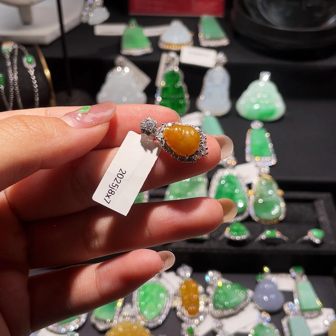 翡翠银S925镶嵌颈饰