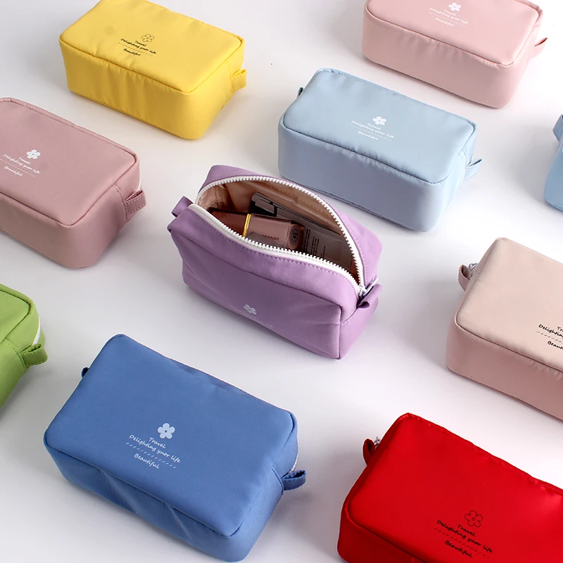 【糖果盒子】便携式整理包横款简约洗漱化妆包数码储物收纳包15*9*6