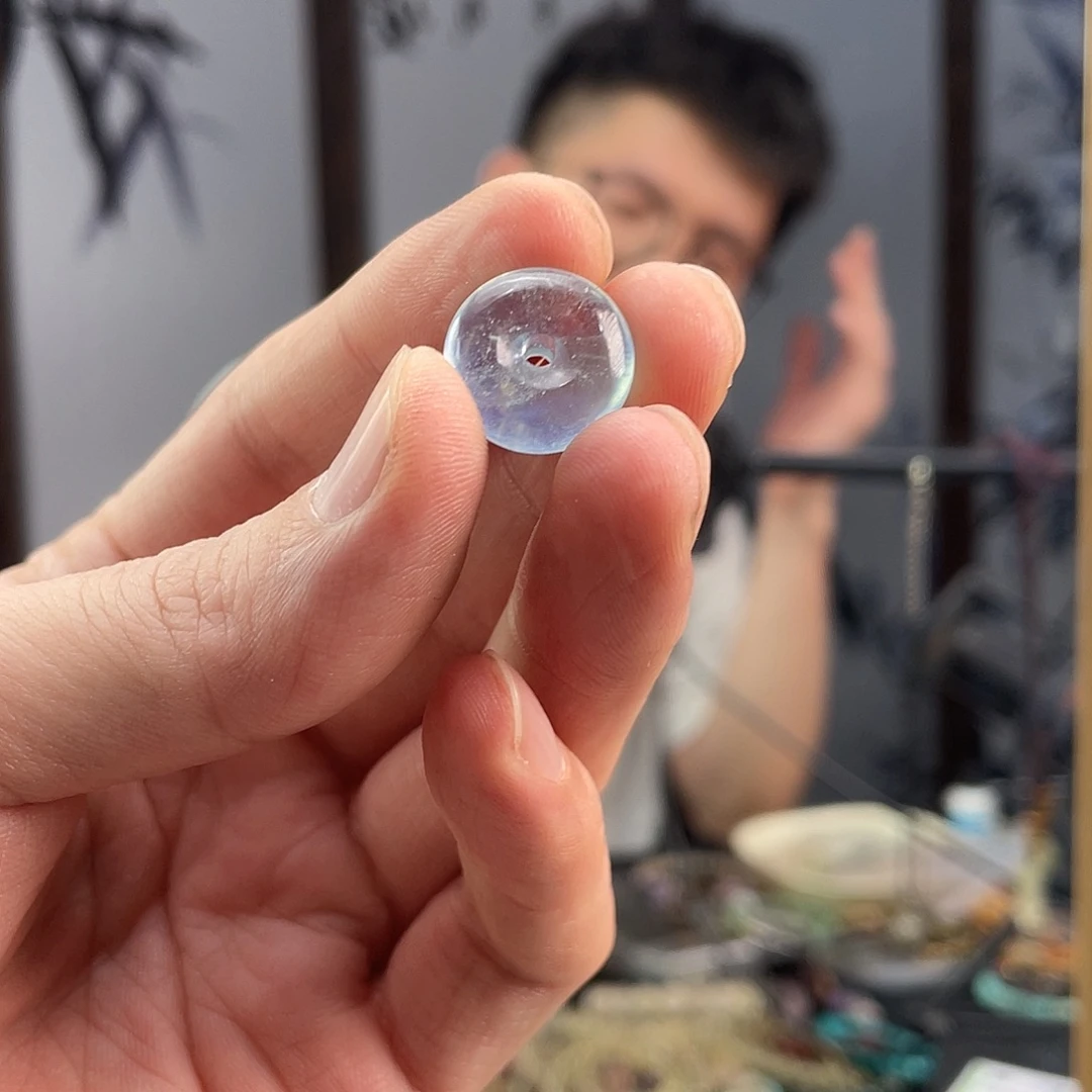 水晶未镶嵌手链海蓝宝平安扣3