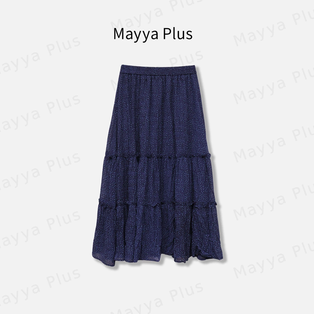 【蓝波点】轻奢气质显瘦欧若风梭织半裙32526612