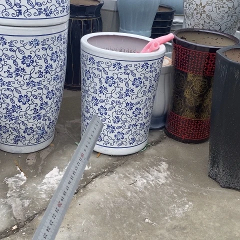 圆柱青花瓷特大号35*46