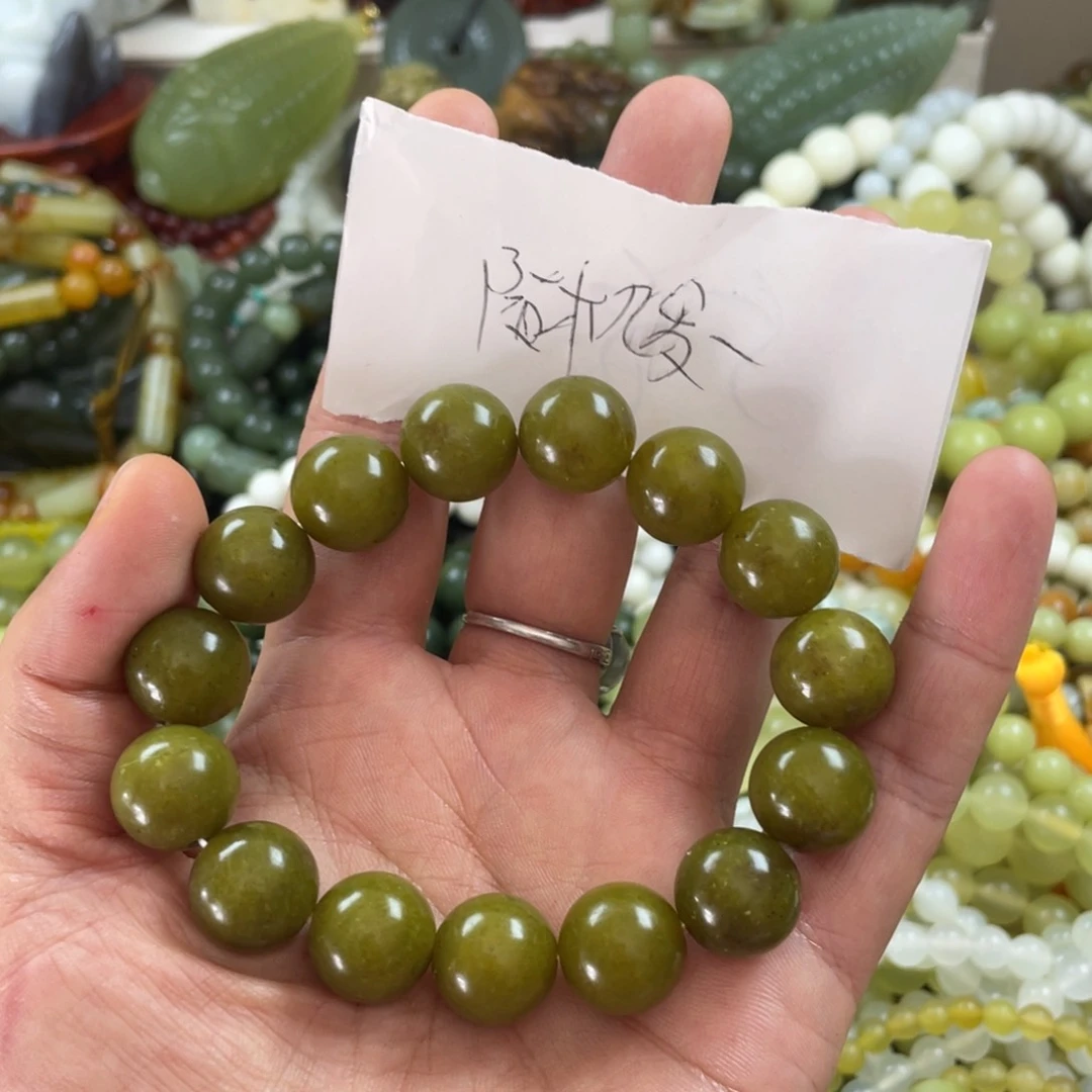 未镶嵌蛇纹石玉手链