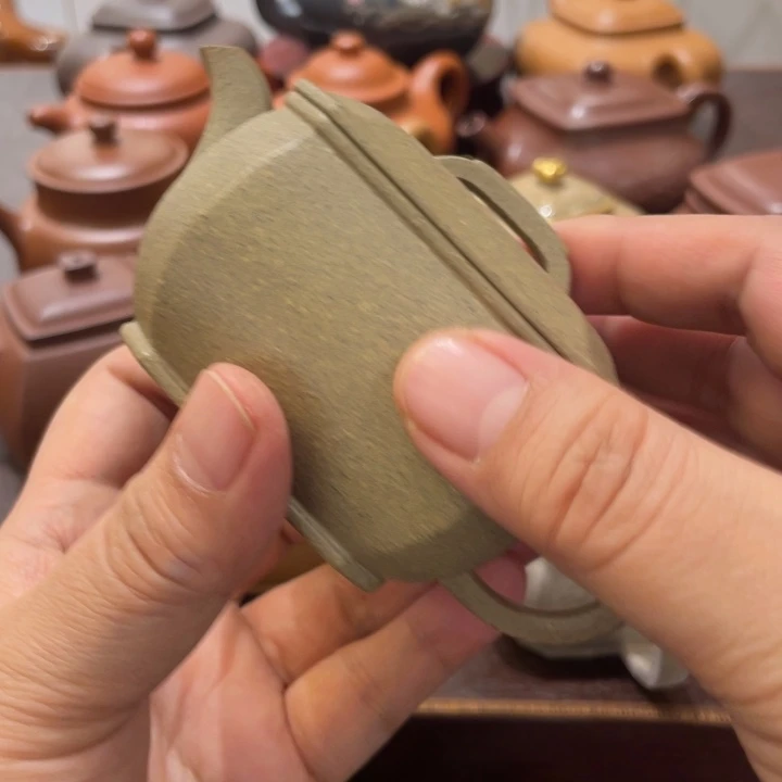 力***游茶壶紫砂青降坡八方小汉瓦，微瑕