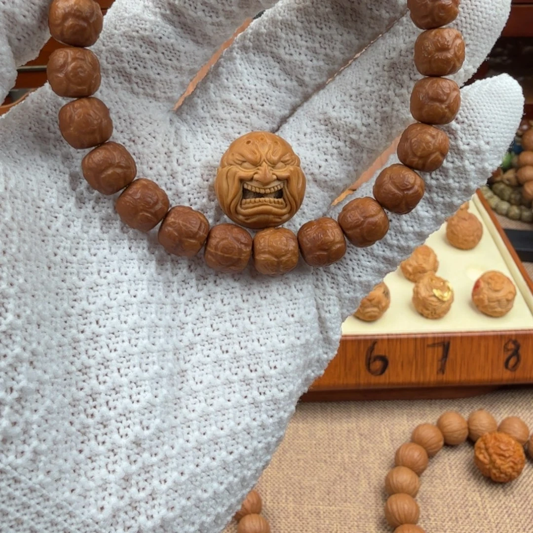 猴头核桃吊坠双12饕鬄➕金牙恶僧