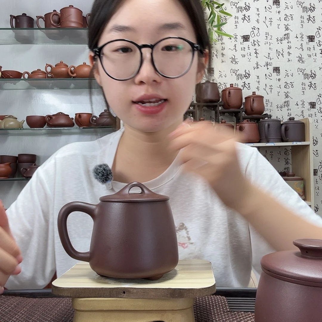 茶壶紫砂原矿中槽清石瓢办公杯没礼盒微瑕500CC