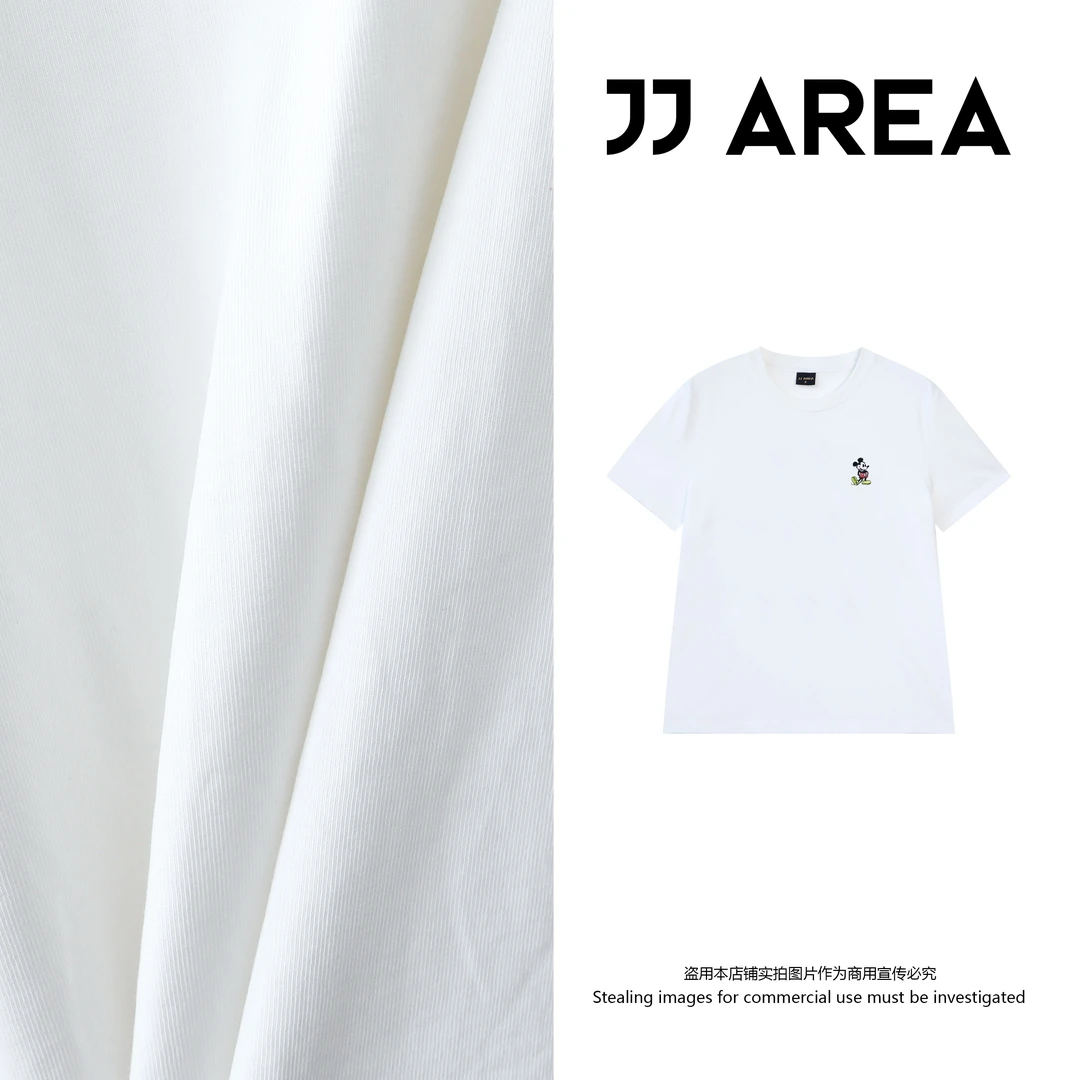 【JJ AREA】“小米奇刺绣白色”时尚百搭米奇刺绣T恤