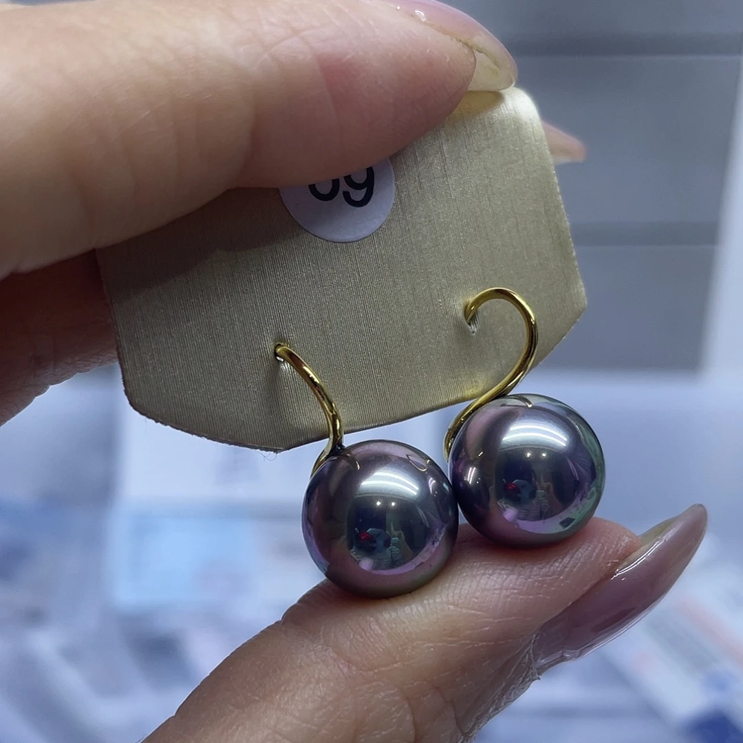 淡水珍珠耳饰银S925镶嵌