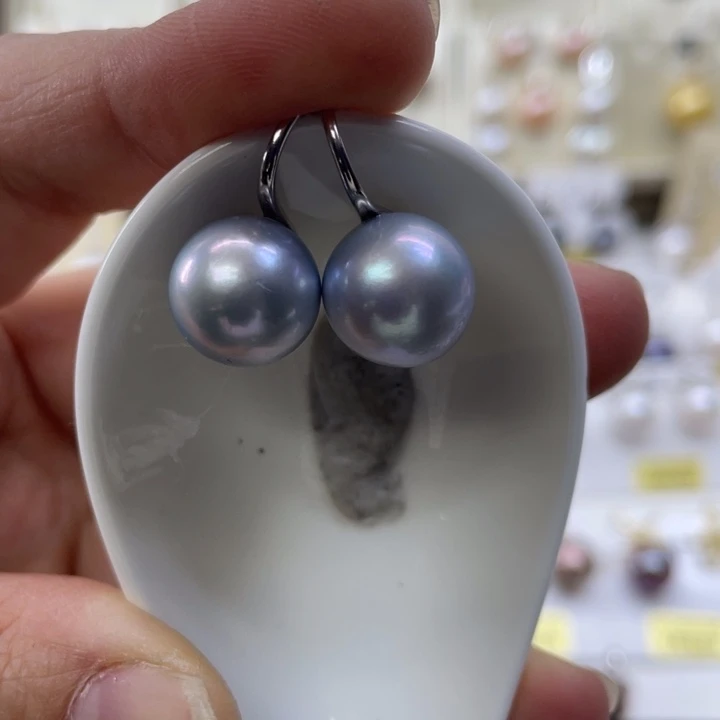 淡水珍珠耳饰银S925镶嵌?*?