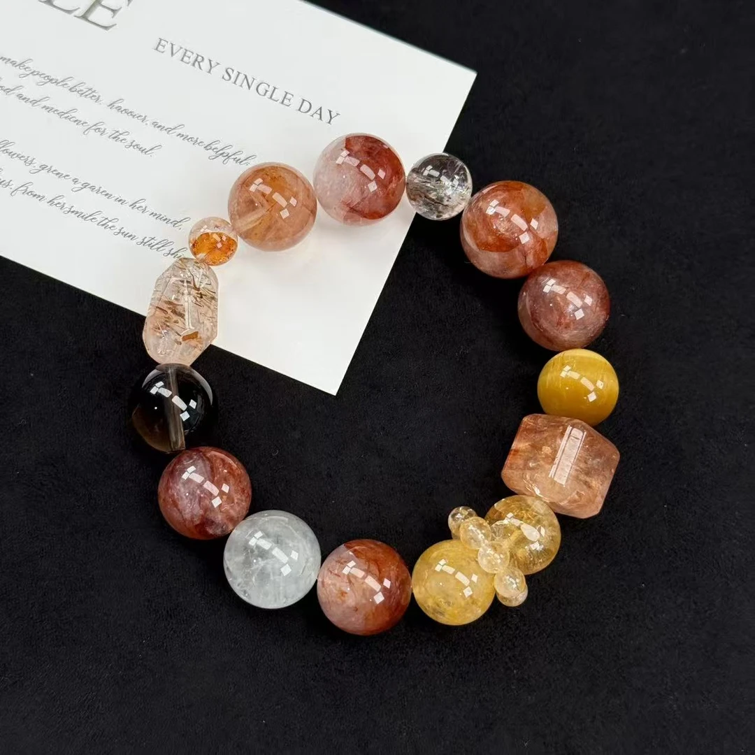 【与风行】天然红胶花手串【拍两单！是一条价格！】多样性发一W1444