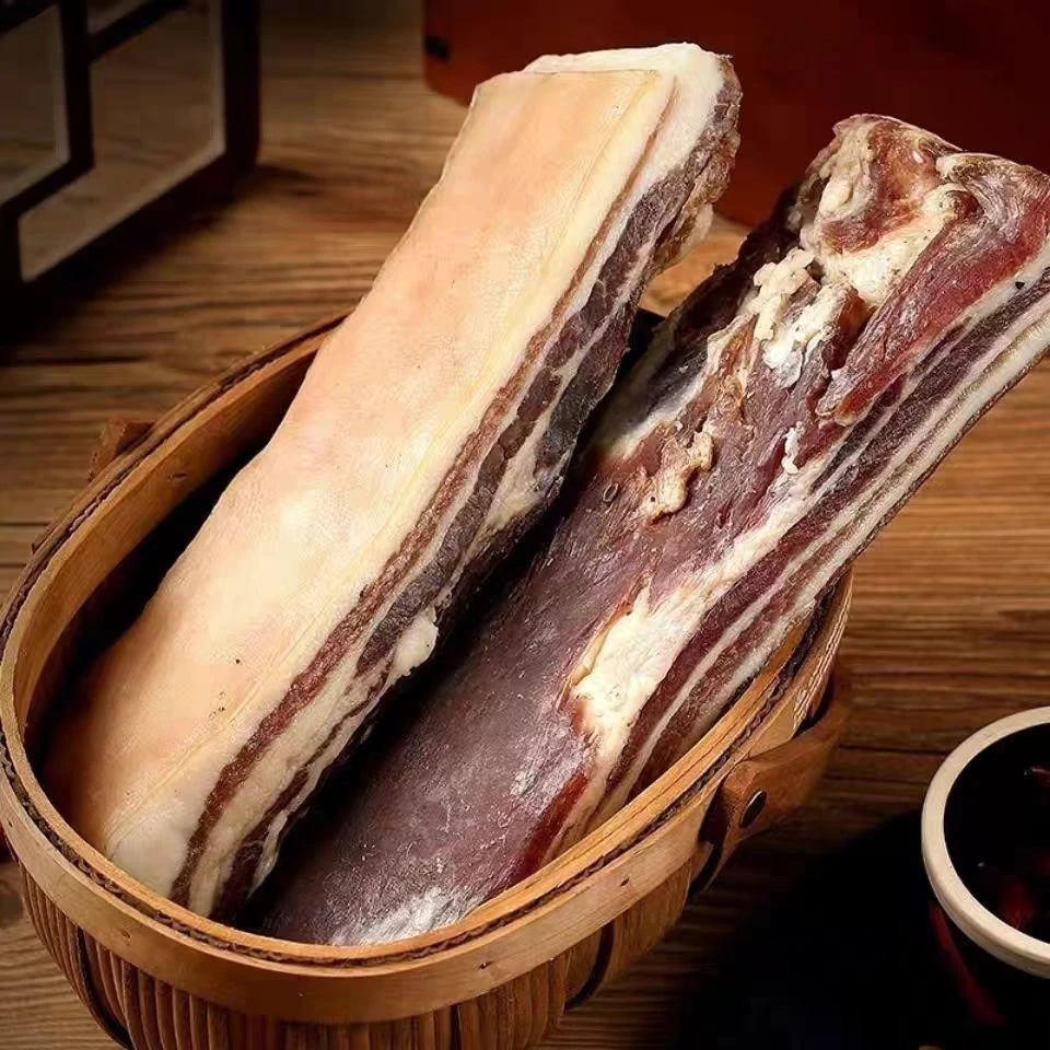 腌制肉湖北风干盐猪肉农户自晒