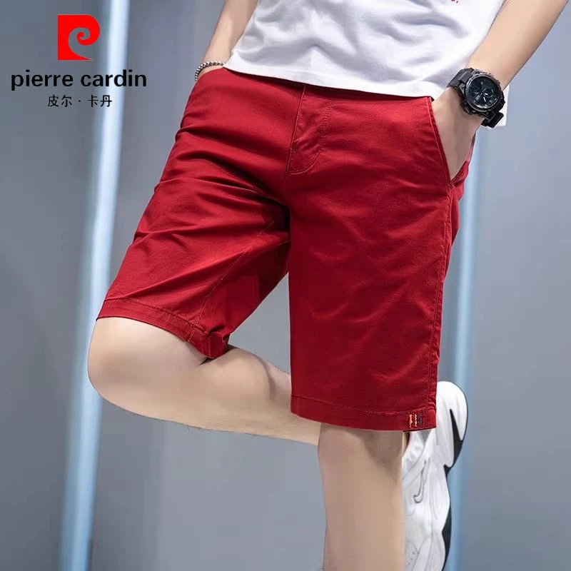 皮尔卡丹短裤男夏季高端男士休闲五分裤英伦雅痞潮流修身马裤百搭