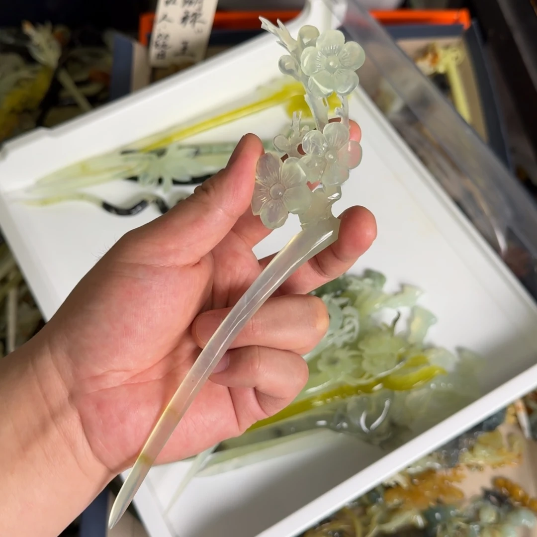岫玉发饰未镶嵌明君玉簪贼拉好看