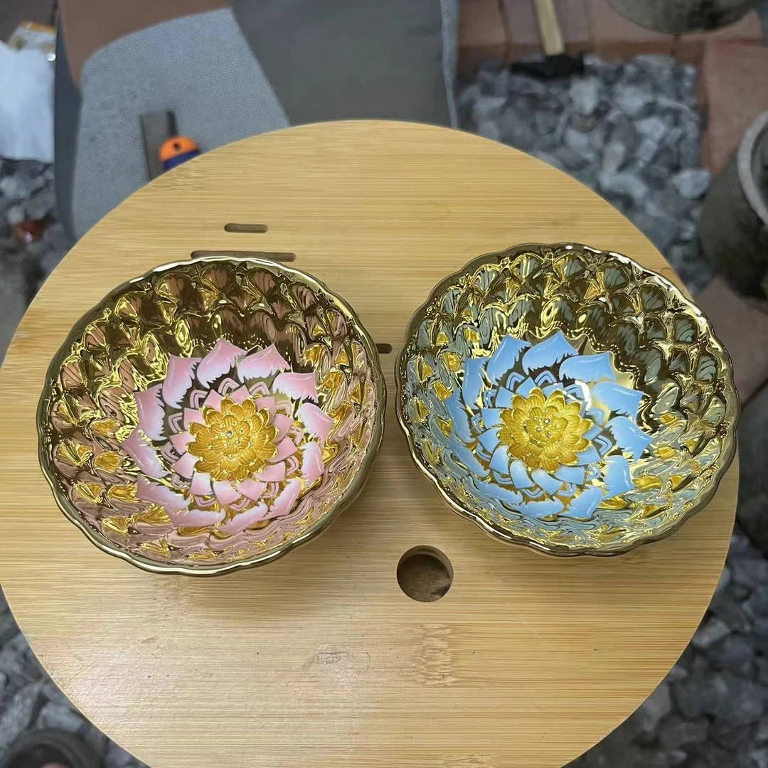 花开富贵对杯 茶器茶杯主人杯D（无礼盒）