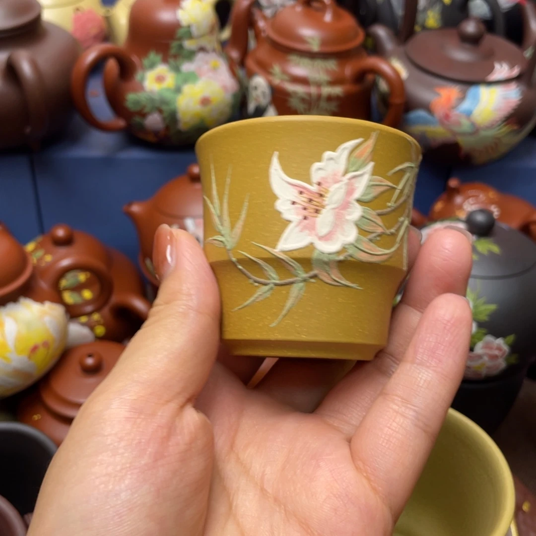 茶杯红泥紫砂主人杯80cc