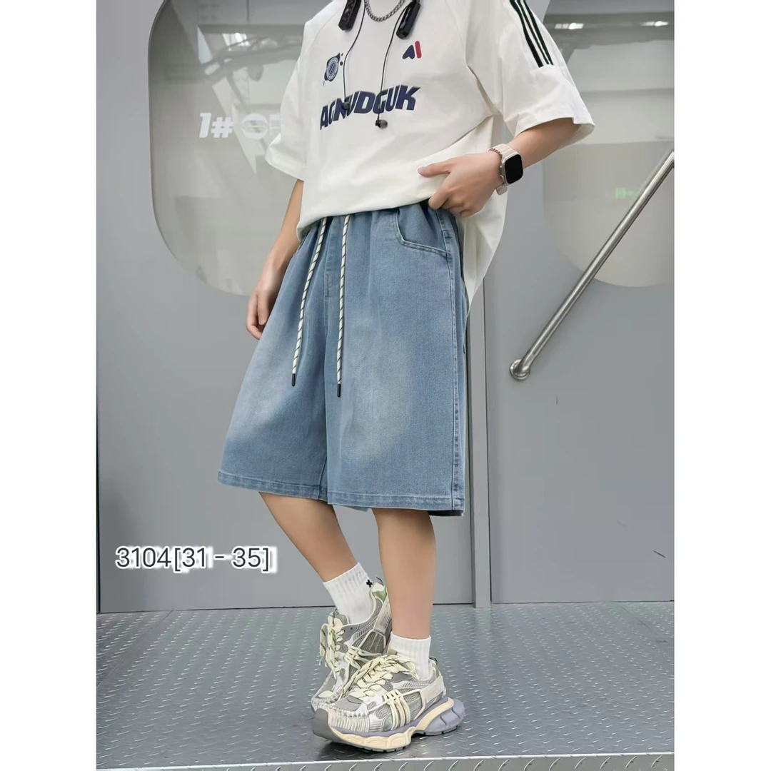 【3104-蓝】青少年牛仔五分裤