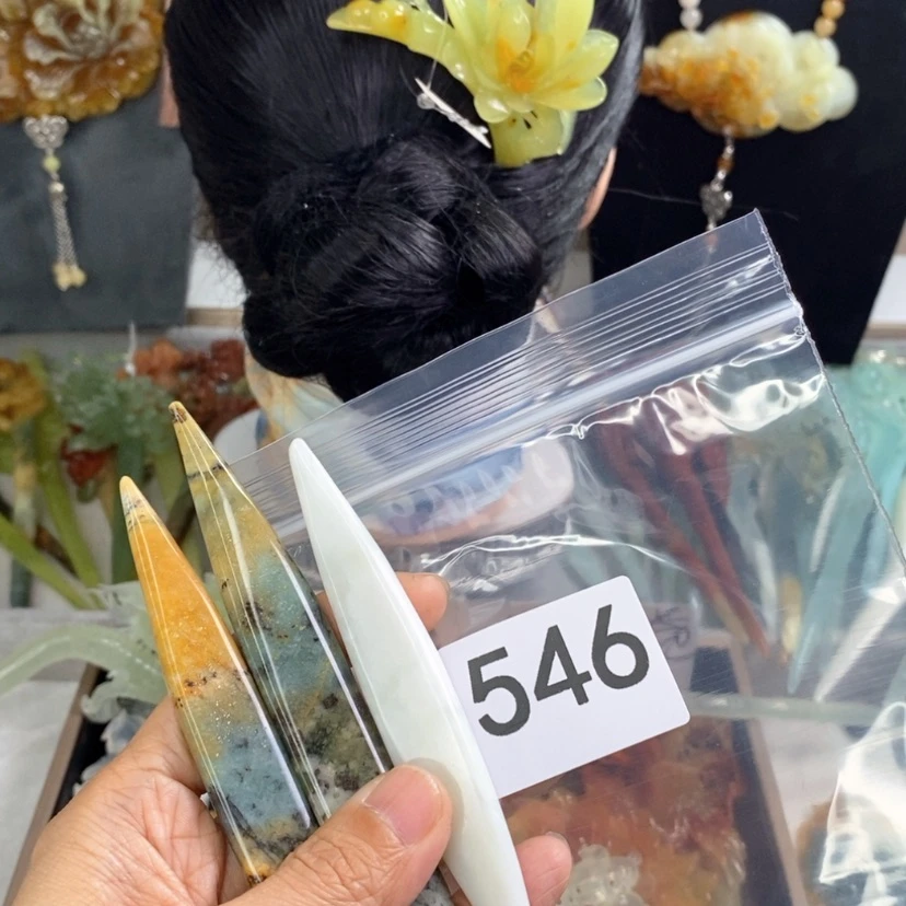 【闪购商品】岫玉发饰合金?****?发簪