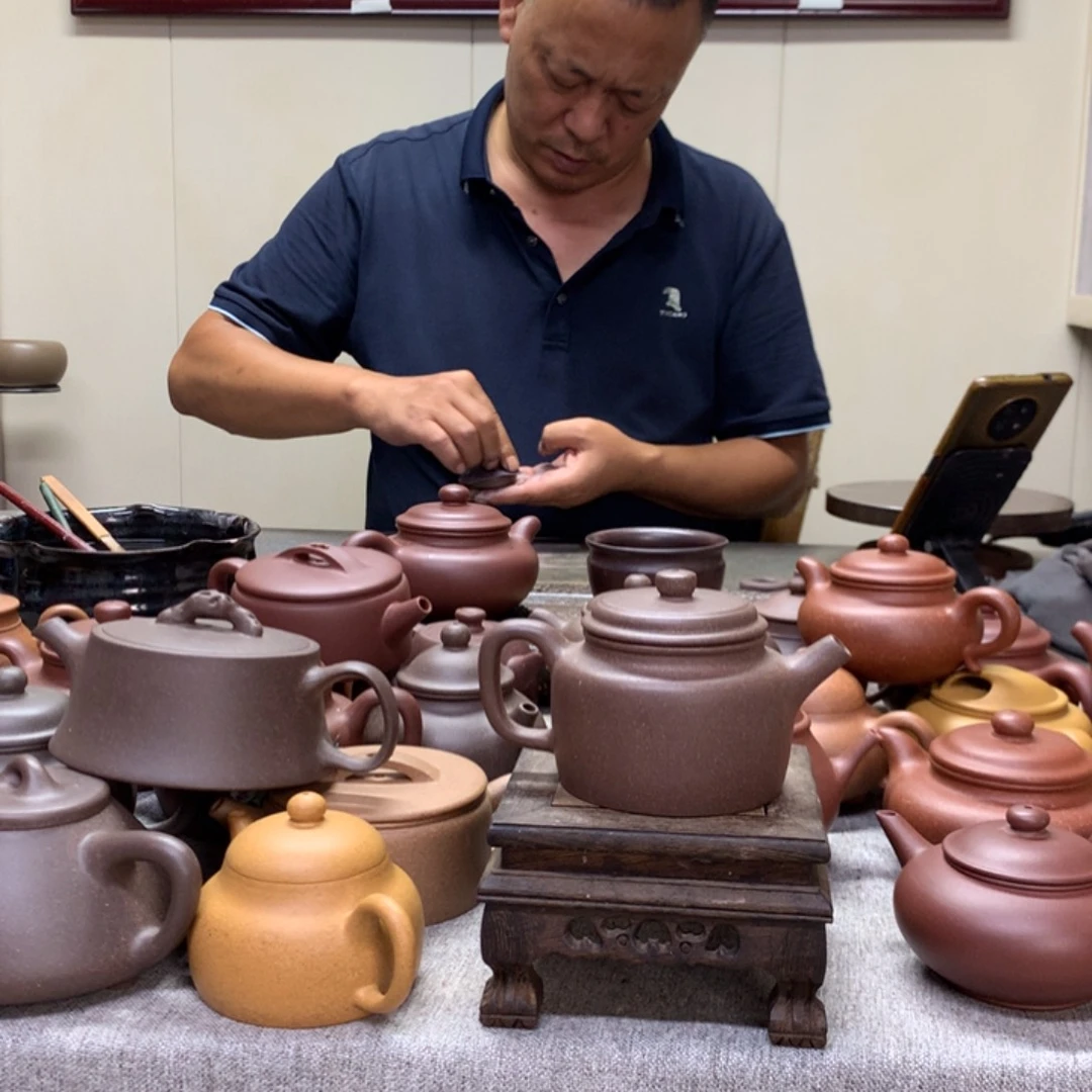 茶壶紫泥黑墩头炮嘴德钟200 C半手工制作