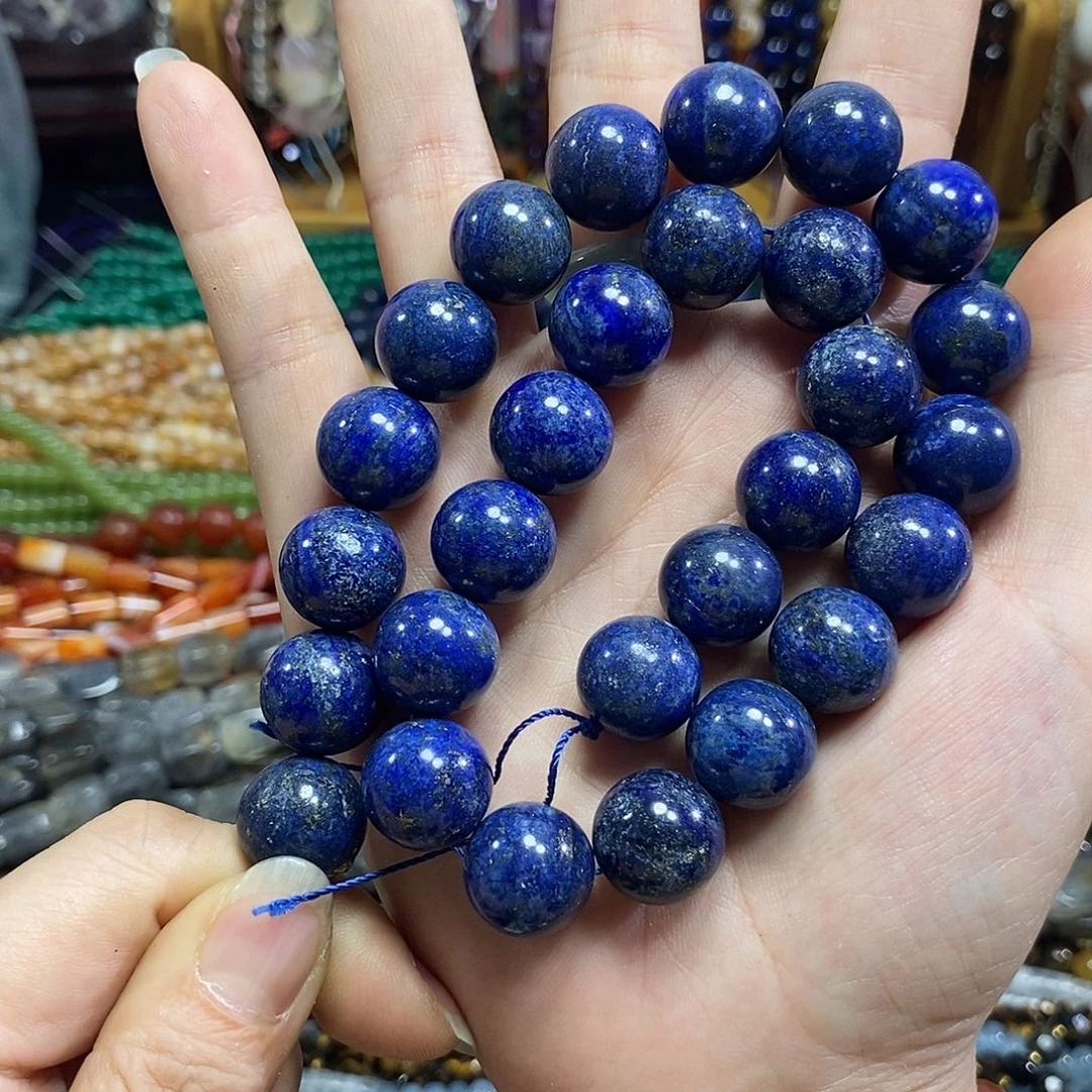 玛瑙/玉髓未镶嵌珠宝半成品天然青金一条卡14mm