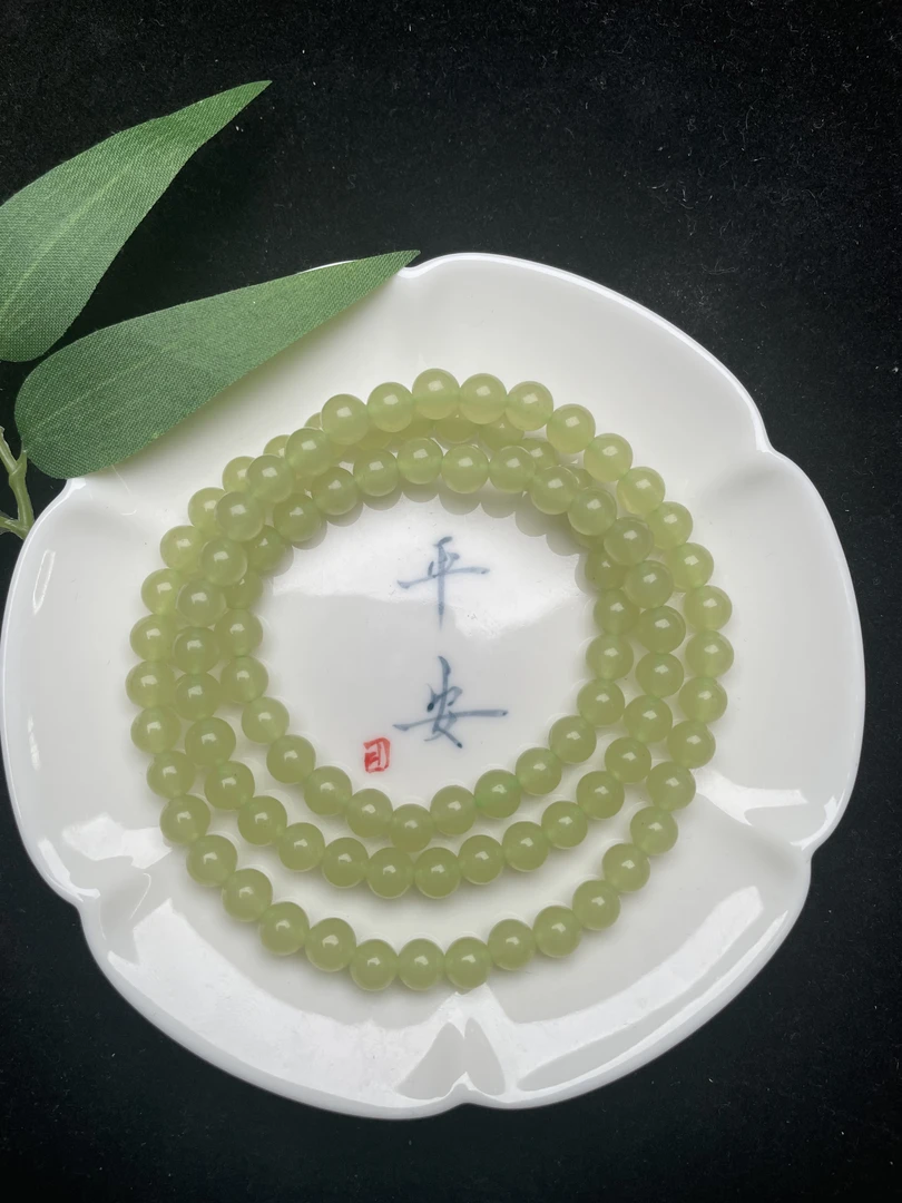 天然玉石 晴水6mm三圈手串 多样性发一