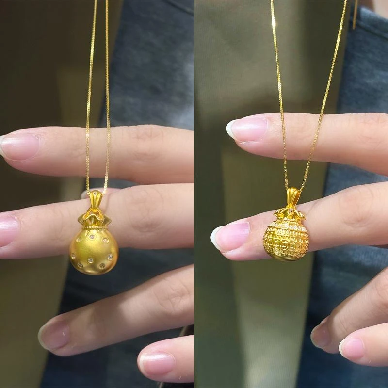 铜合金项链 项链锁骨链坠5D点钻工艺拉丝福袋送女友礼物时尚精美
