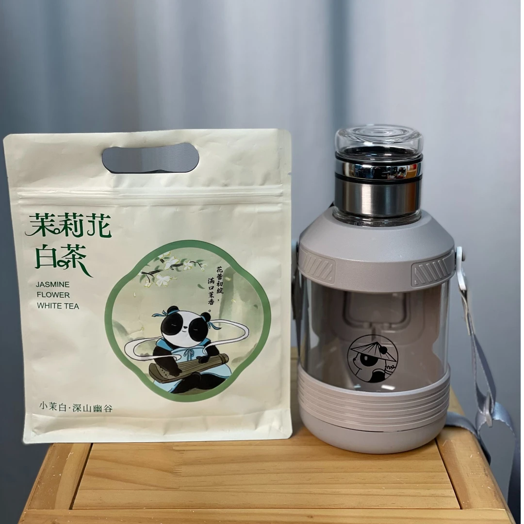 茉莉花白茶2022年茉莉花白茶福鼎白茶袋赠折叠吨吨壶