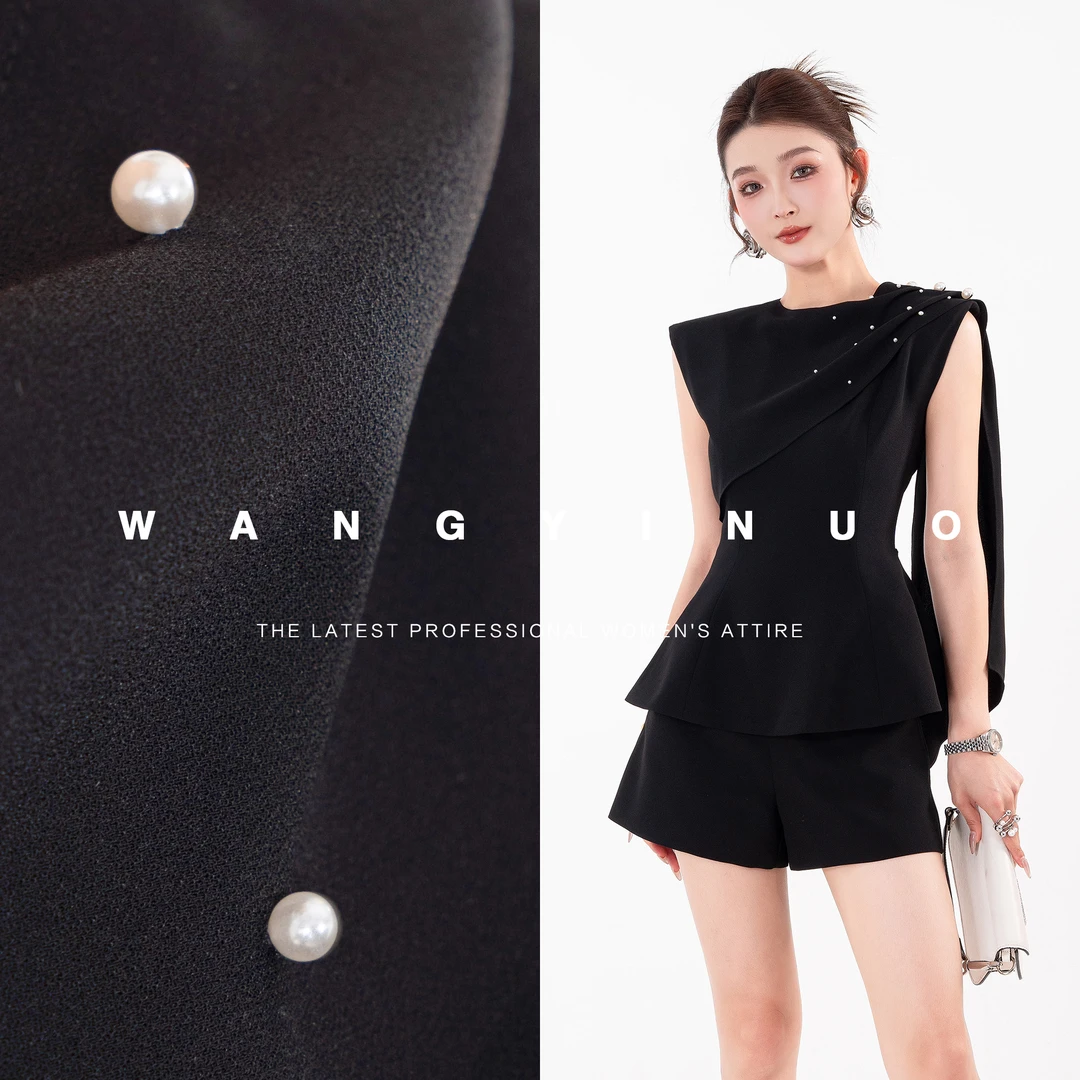 MD现货·依诺【花絮低语】2025夏款设计洋气茶歇风百搭上衣休闲套装