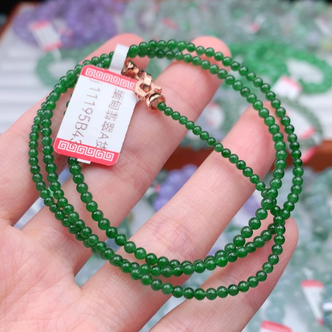 翡翠手链未镶嵌毛*翡翠2.6mm